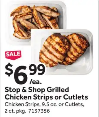 Stop&Shop Stop & Shop Grilled Chicken Strips Cutlets offer