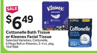 Stop&Shop Cottonelle Bath Tissue or Kleenex Facial Tissue offer