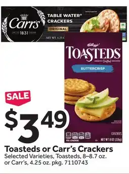 Stop&Shop Toasteds or Carr's Crackers offer