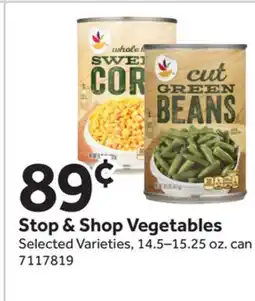 Stop&Shop Stop & Shop Vegetables offer