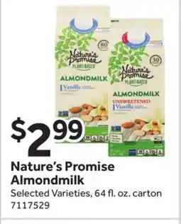 Stop&Shop Nature's Promise Almondmilk offer