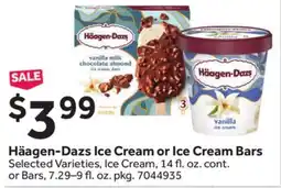 Stop&Shop Häagen-Dazs Ice Cream or Ice Cream Bars offer