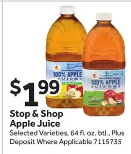 Stop&Shop Stop & Shop Apple Juice offer