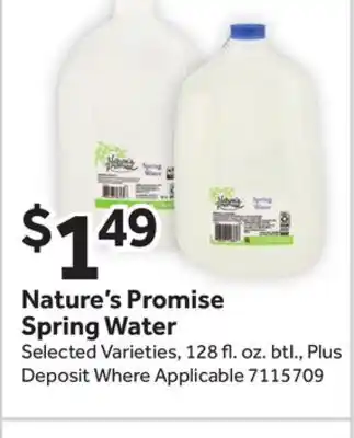 Stop&Shop Nature's Promise Spring Water offer