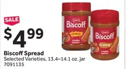 Stop&Shop Biscoff Spread offer