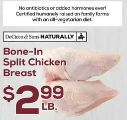 DeCicco & Sons Bone-In Split Chicken Breast offer