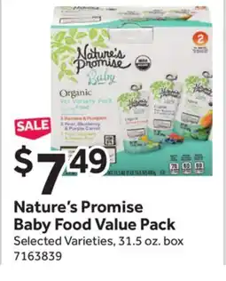 Stop&Shop Nature's Promise Baby Food Value Pack offer