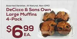 DeCicco & Sons DeCicco & Sons Own Large Muffins 4-Pack offer