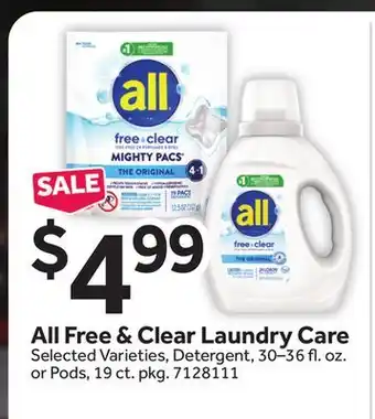 Stop&Shop All Free & Clear Laundry Care offer