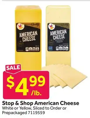 Stop&Shop Stop & Shop American Cheese offer