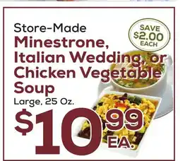 DeCicco & Sons Store-Made Minestrone, Italian Wedding, or Chicken Vegetable Soup offer