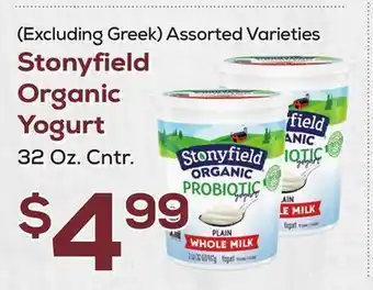 DeCicco & Sons Stonyfield Organic Yogurt offer