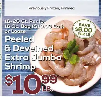 DeCicco & Sons Peeled & Deveined Extra Jumbo Shrimp offer