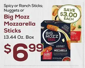 DeCicco & Sons Big Mozz Mozzarella Sticks offer