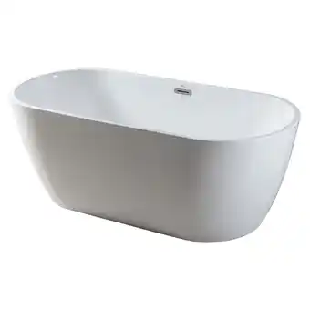 Walmart FerdY Bali 59 Acrylic Freestanding Bathtub with Polished Chrome Drain offer