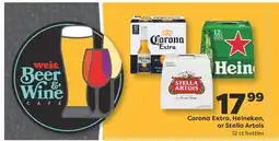 Weis Markets Corona Extra, Heineken, or Stella Artois offer