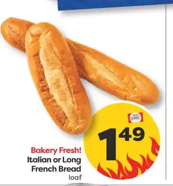 Weis Markets Italian or Long French Bread offer