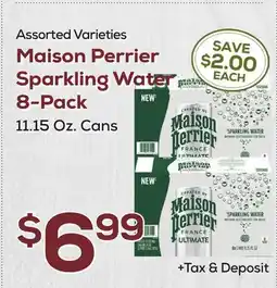 DeCicco & Sons Maison Perrier Sparkling Water 8-Pack offer