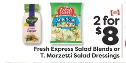 Weis Markets Fresh Express Salad Blends or T. Marzetti Salad Dressings offer