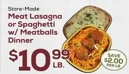 DeCicco & Sons Lasagna or Spaghetti w/Meatballs Dinner offer