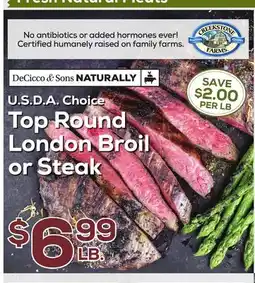 DeCicco & Sons Top Round London Broil or Steak offer