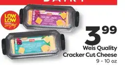 Weis Markets Weis Quality Cracker Cut Cheese offer