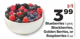 Weis Markets Blueberries 1 pint Blackberries, Golden Berries, or Raspberries 6 oz offer