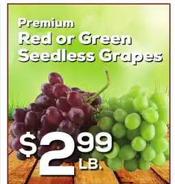 DeCicco & Sons Premium Red or Green Seedless Grapes offer