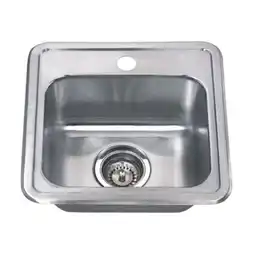 Walmart Wells Sinkware CMT1515-6 15 in. 22 Gauge Drop-in Single Bowl Stainless Steel Bar Sink offer