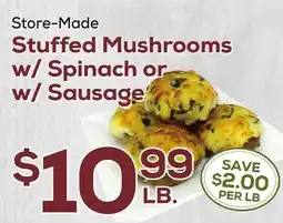 DeCicco & Sons Stuffed Mushrooms w/Spinach or w/Sausage offer