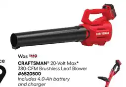 Lowe's 20-Volt Max* 380-CFM Brushless Leaf Blower offer