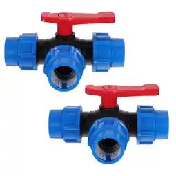 Walmart 2 Pcs Three Way Ball Valve Hose Rack Connector for Reel Faucet offer