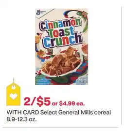 CVS Select General Mills cereal 8.9-12.3 oz offer