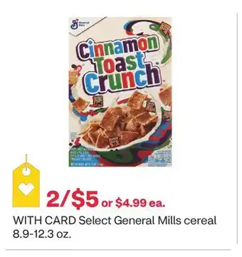 CVS Select General Mills cereal 8.9-12.3 oz offer