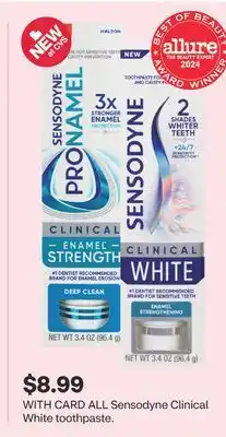 CVS ALL Sensodyne Clinical White toothpaste offer