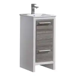 Walmart Fresca Allier Rio 16 Modern Wood Bathroom Cabinet with Sink in Ash Gray offer