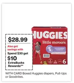 CVS Boxed Huggies diapers, Pull-Ups or Goodnites offer