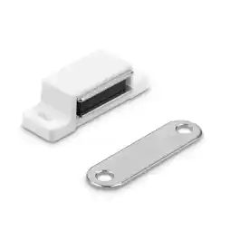 Walmart Navaris 10-Pack Magnetic Cabinet Door Snap - White Fastener for Furniture Doors offer