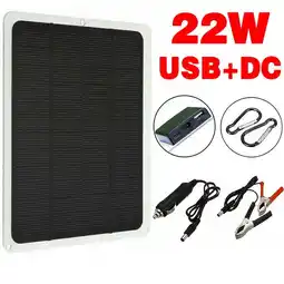 Walmart SUNFEX 22W Solar Panel 12 Volt Charger Battery Charger Kit Maintenance Boat Car Rv offer