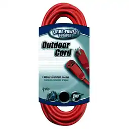 Walmart Coleman Cable 2409SW8804 100' 14/3 Red Extension Cord offer