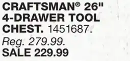 Blain's Farm & Fleet CRAFTSMAN 26 4-DRAWER TOOL CHEST offer