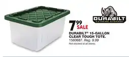 Blain's Farm & Fleet DURABILT 15-GALLON CLEAR TOUGH TOTE offer