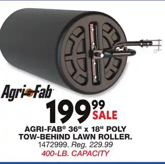 Blain's Farm & Fleet AGRI-FAB 36 x18 POLY TOW-BEHIND LAWN ROLLER offer