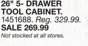 Blain's Farm & Fleet CRAFTSMAN 26 5- DRAWER TOOL CABINET offer