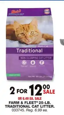 Blain's Farm & Fleet FARM & FLEET 25-LB. TRADITIONAL CAT LITTER offer