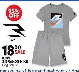 Blain's Farm & Fleet KIDS' 3 BRANDS NIKE offer