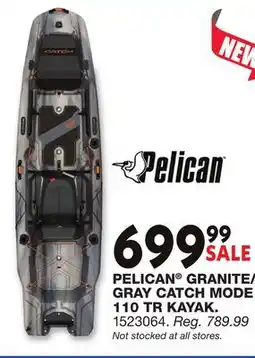 Blain's Farm & Fleet PELICAN GRANITE/ GRAY CATCH MODE 110 TR KAYAK offer