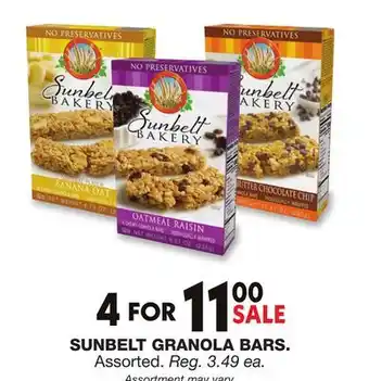 Blain's Farm & Fleet SUNBELT GRANOLA BARS offer