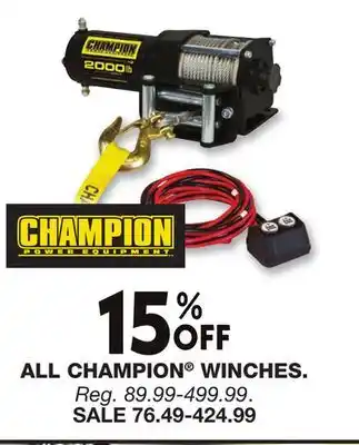 Blain's Farm & Fleet ALL CHAMPION WINCHES offer