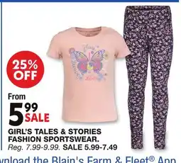 Blain's Farm & Fleet GIRL'S TALES & STORIES FASHION SPORTSWEAR offer